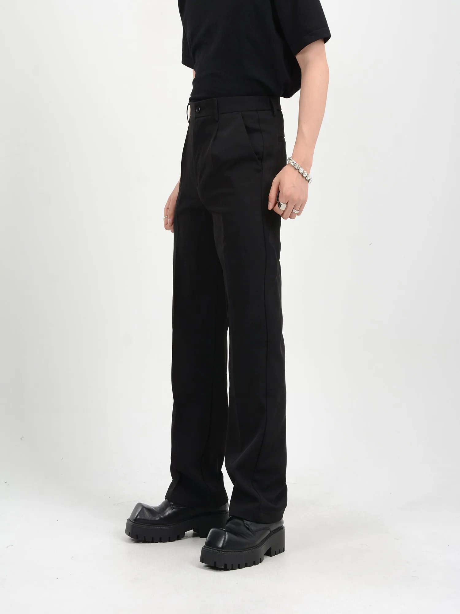 Classic Narrow-Fit Straight-Leg Trousers